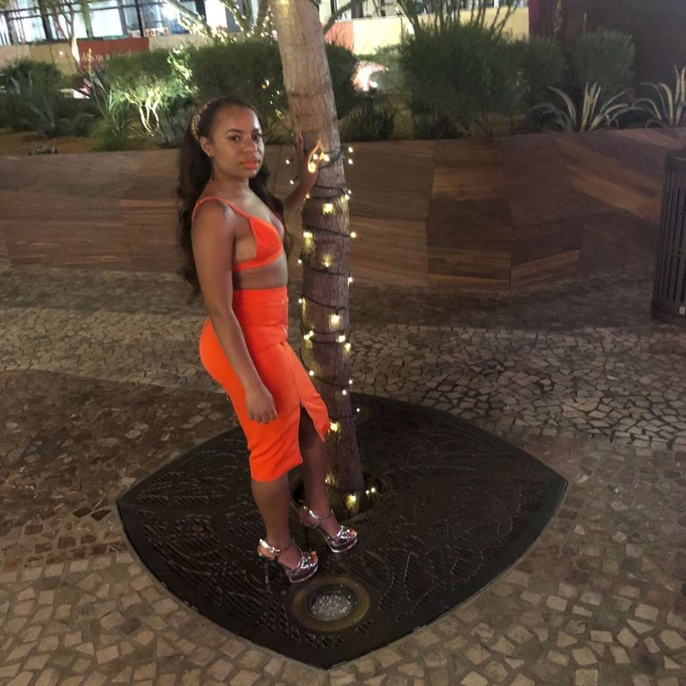 House Of Cb - Orange Two Piece